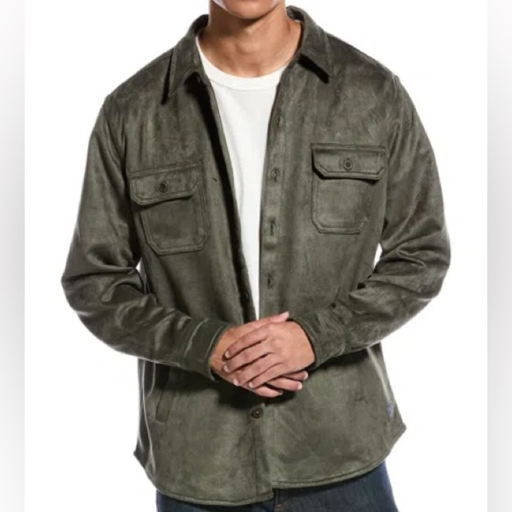 ORIGINAL WEATHERPROOF VINTAGE Micro Courdory Shirt Jacket Shacket, Green, S‎